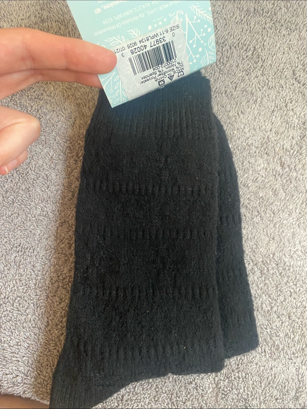 ✨NWT Black MUK LUKS Women's Boot Socks designed for a super soft and cozy fit! - Picture 2 of 5